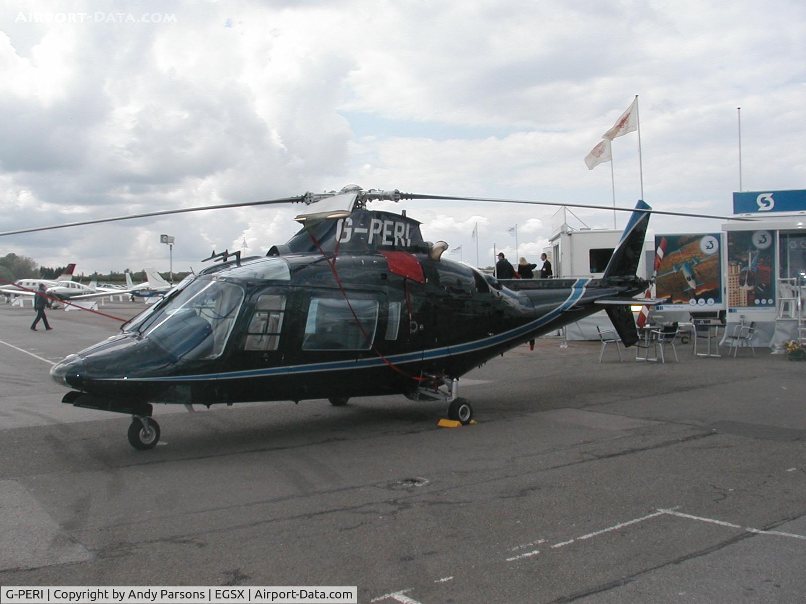 G-PERI, 1987 Agusta A-109A-2 C/N 7393, At AirFair North Weald 2004