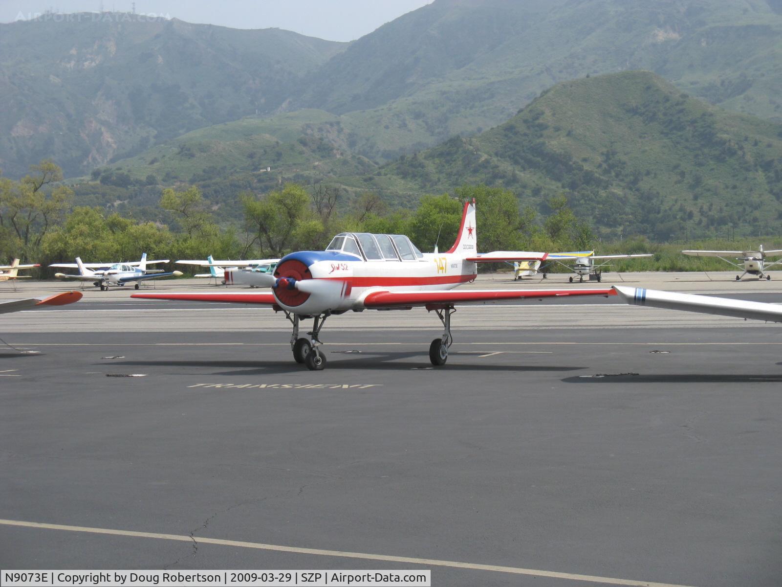N9073E, 1986 Yakovlev Yak-52 C/N 867209, 1986 Intreprinderea de Avioane-Bacau (Romania) (Yakovlev) YAK 52, Vedeneev MP-14P 360 Hp 9 cylinder air-cooled radial