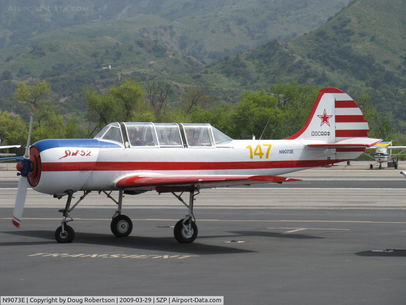 N9073E, 1986 Yakovlev Yak-52 C/N 867209, 1986 Intreprinderea de Avioane-Bacau (Romania) (Yakovlev) YAK 52, Vedeneev MP-14P 360 Hp 9 cylinder air-cooled radial