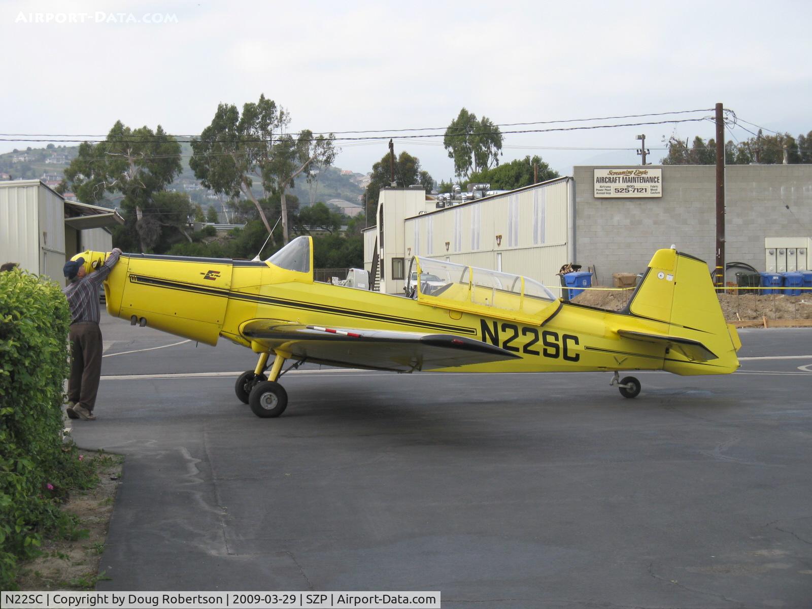 N22SC, 1970 Zlin Z-526F Trener Master C/N 1148, 1970 Moravan Zlin Z526F TRENER MASTER (late production), Avia M-137A 180 Hp, CS prop, at the fuel dock, a notable Czech Republic aerobatic trainer