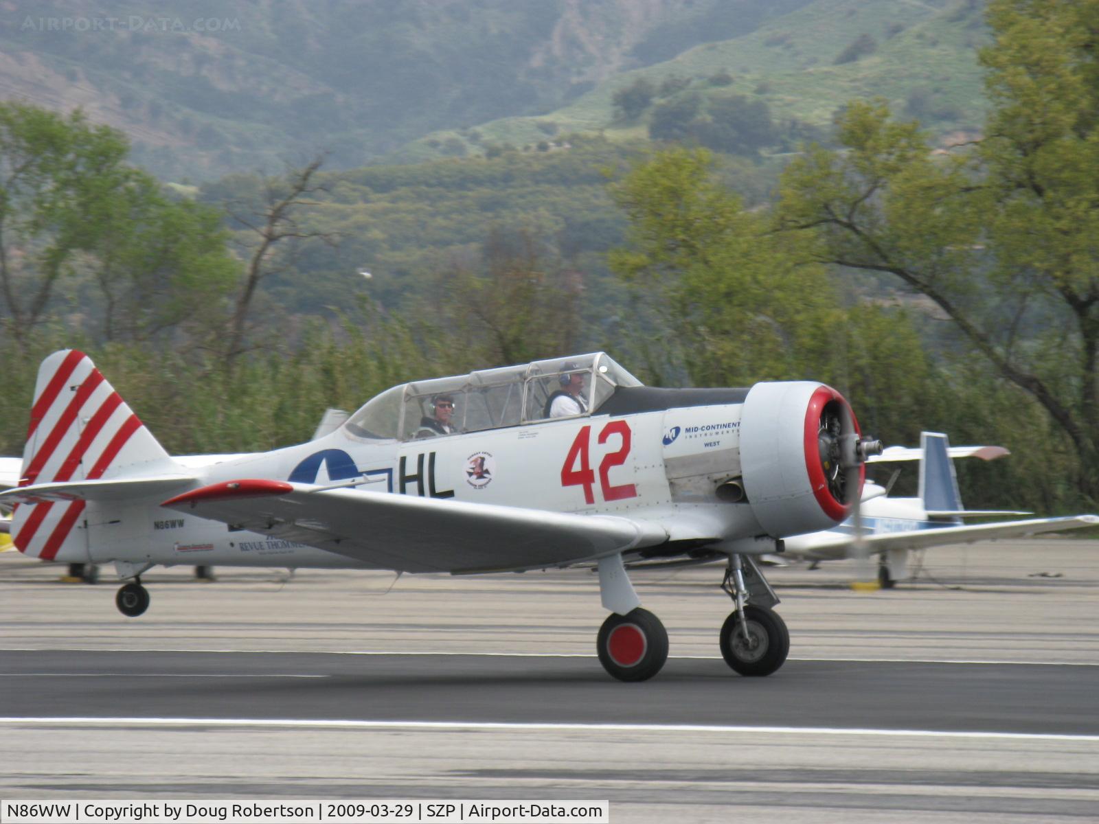 N86WW, 1956 North American SNJ-4 Texan C/N 88-12291, 1956 North American SNJ-4, P&W R-1340 AN-1 550 Hp, landing Rwy 22