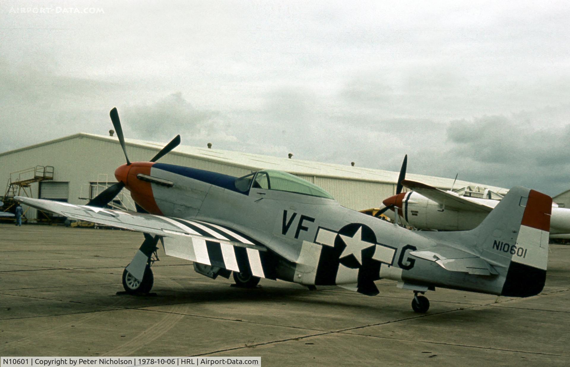 N10601, 1944 North American P-51D Mustang C/N 122-40383, At the Confederate Air Force's 1978 Airshow at Harlingen.