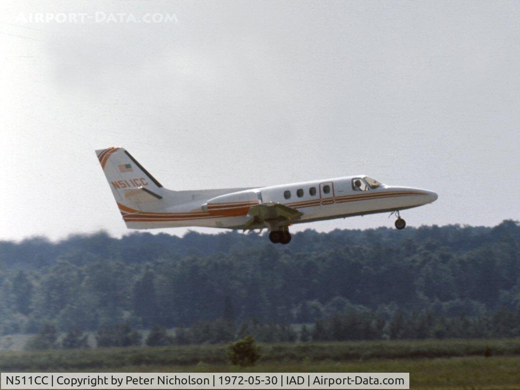 N511CC, 1972 Cessna 500 C/N 500-0011, Cessna's Citation demonstrator at Transpo 72 held at Dulles International Airport.