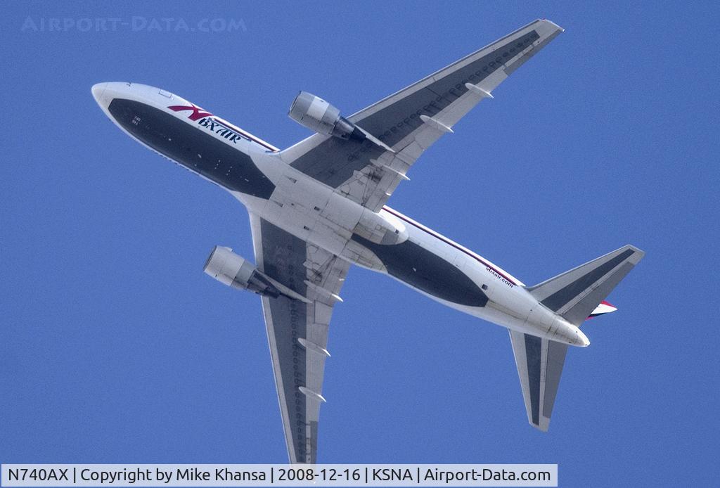 N740AX, 1983 Boeing 767-232 C/N 22213, ABX B767 taking off showing off her unique underbelly livery