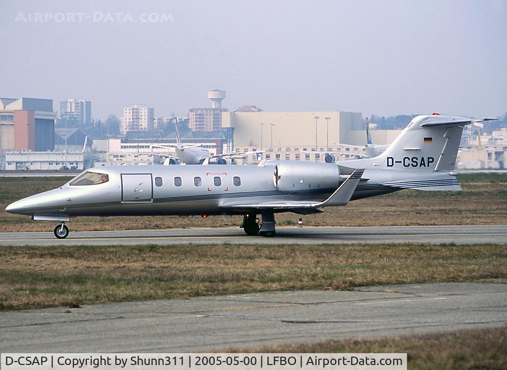 D-CSAP, 1992 Learjet 31A C/N 31-057, Taxiing holding point rwy 32R for departure