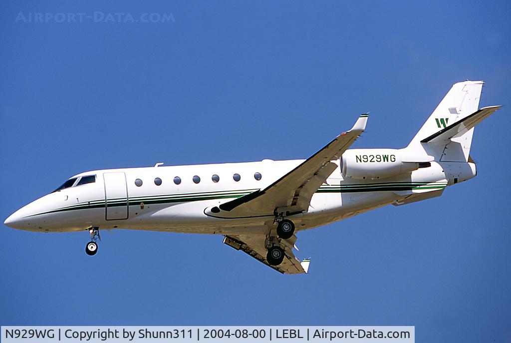 N929WG, 2001 Israel Aircraft Industries IAI-1126 Galaxy C/N 056, Landing rwy 25