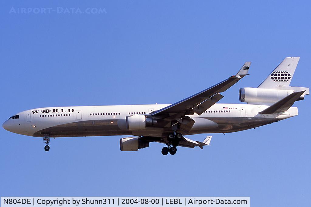 N804DE, 1992 McDonnell Douglas MD-11 C/N 48475, Landing rwy 25
