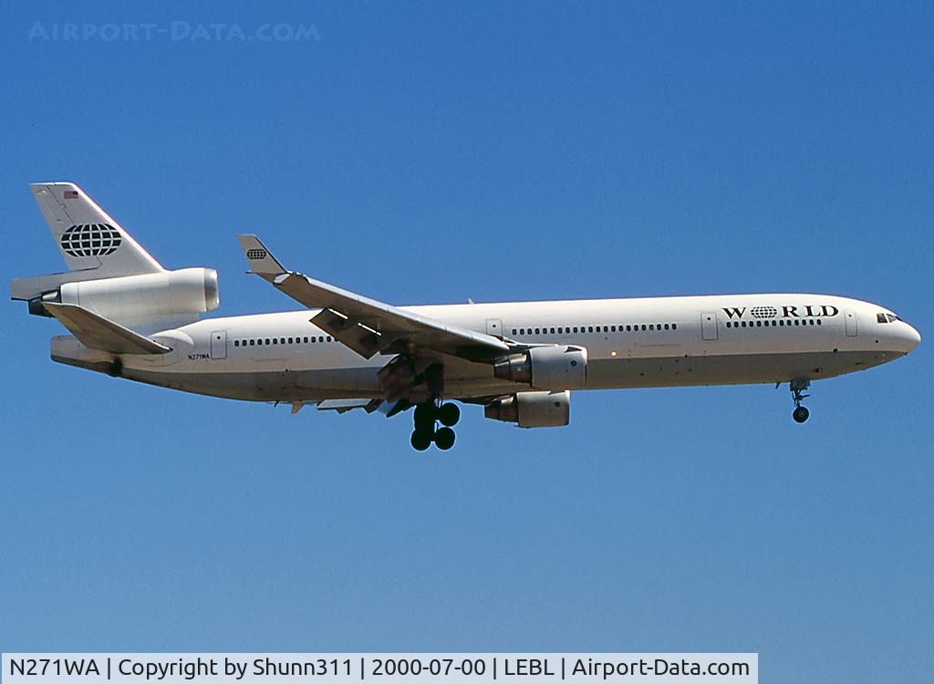 N271WA, 1992 McDonnell Douglas MD-11 C/N 48518, Landing rwy 25
