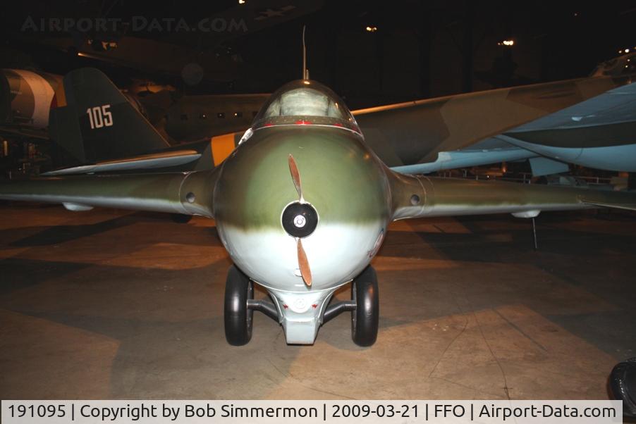 191095, Messerschmitt Me-163B Komet C/N Not found 191095, Me163B Komet on display at the USAF Museum in Dayton, Ohio.