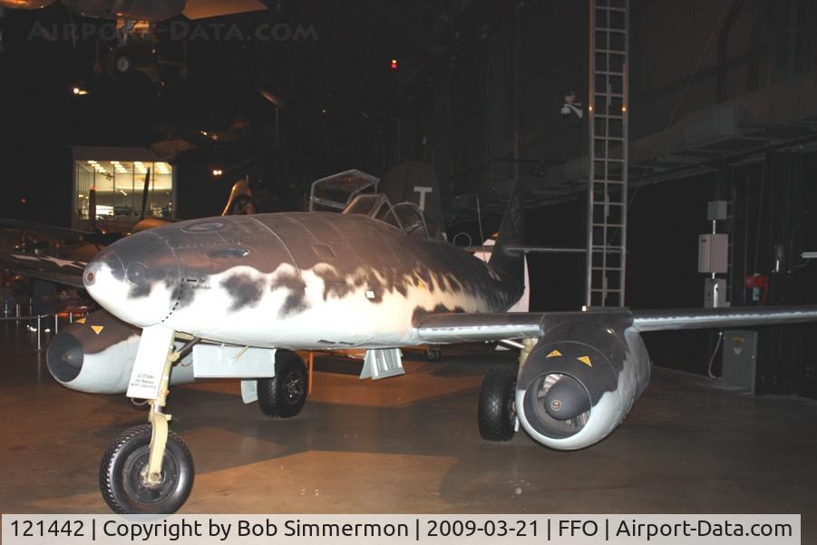 121442, Messerschmitt Me-262A Schwalbe C/N 501232, Me 262A captured at the end of WW2 and assigned US Bureau No. 121442, now on display at the USAF Museum in Dayton, Ohio.