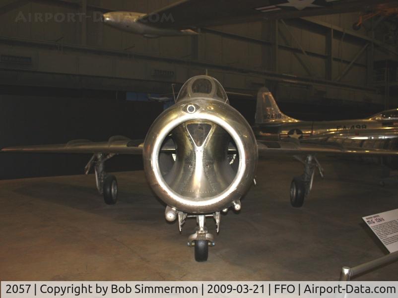 2057, Mikoyan-Gurevich MiG-15bis C/N 2015357, On display at the USAF Museum in Dayton, Ohio. In 1953, the pilot of this MiG15 defected and flew it to S. Korea.