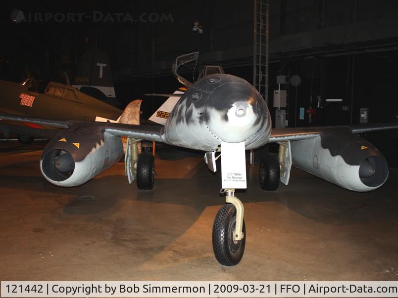 121442, Messerschmitt Me-262A Schwalbe C/N 501232, Me 262A captured at the end of WW2 and assigned US Bureau No. 121442, now on display at the USAF Museum in Dayton, Ohio.