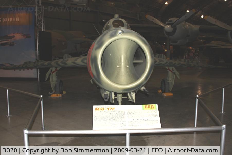 3020, Mikoyan-Gurevich MiG-17C C/N 799, MiG 17F Fresco donated to the USAF Museum in Dayton, Ohio by the Egyptian Air Force in 1986