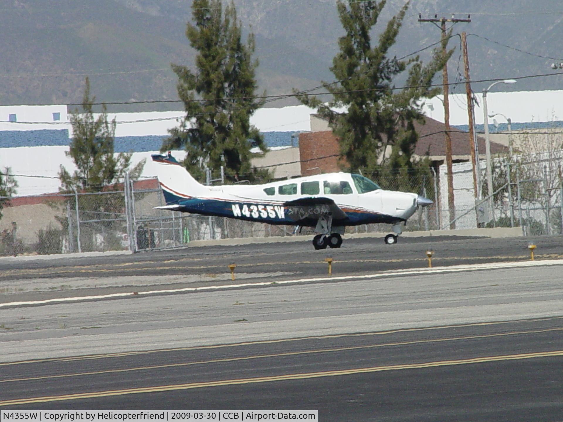 N4355W, 1974 Beech B24R Sierra C/N MC-271, Running up prior to departure