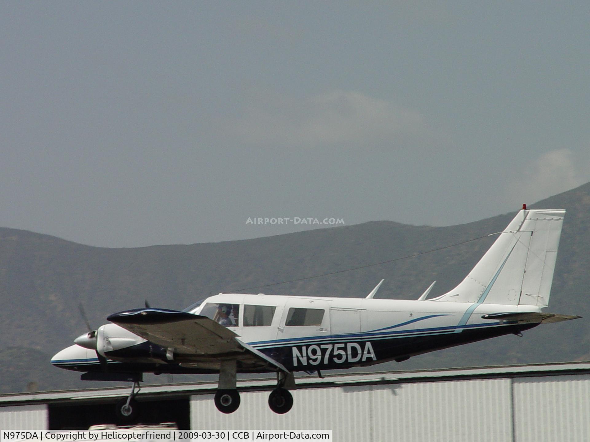 N975DA, 1972 Piper PA-34-200 C/N 34-7250216, Not quite down yet