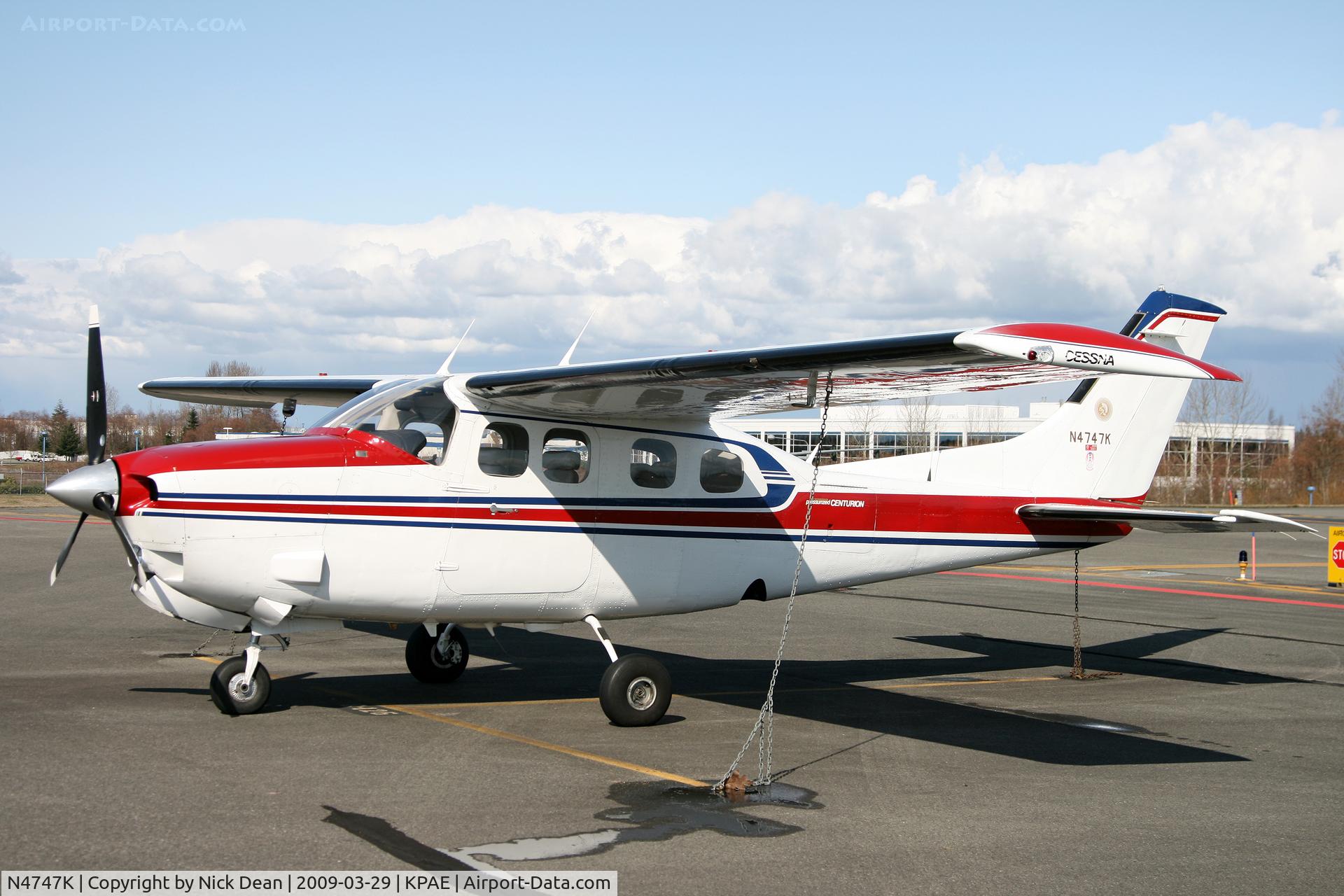 N4747K, 1979 Cessna P210N Pressurised Centurion C/N P21000278, KPAE