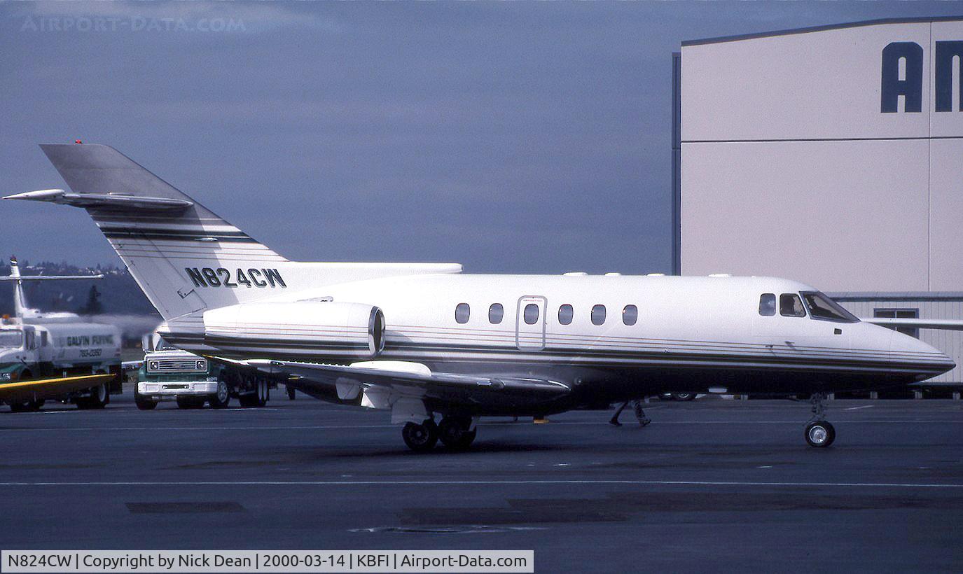 N824CW, 1988 British Aerospace BAe.125-800A C/N 258124, KBFI