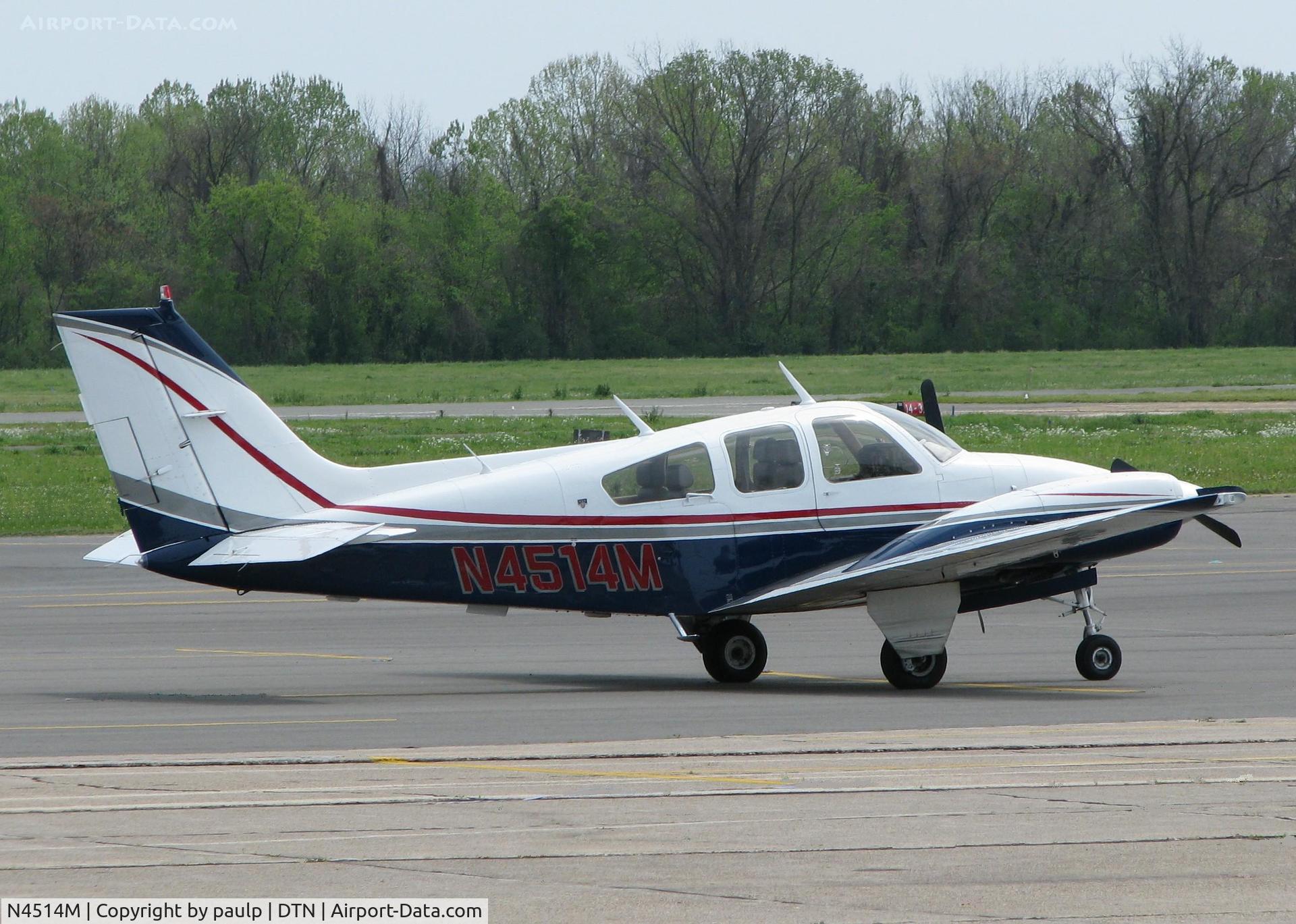 N4514M, 1978 Beech 95-B55 (T42A) Baron C/N TC-2129, Parked at the Shreveport Downtown airport.