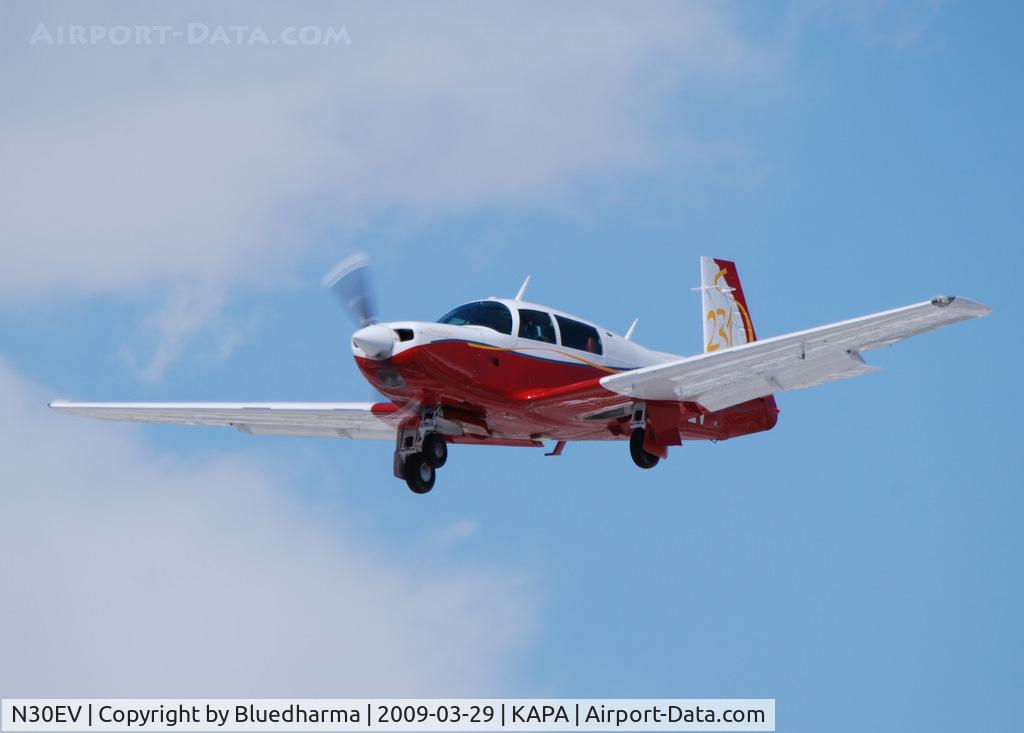 N30EV, 1982 Mooney M20K C/N 25-0708, On final approach to 17L.