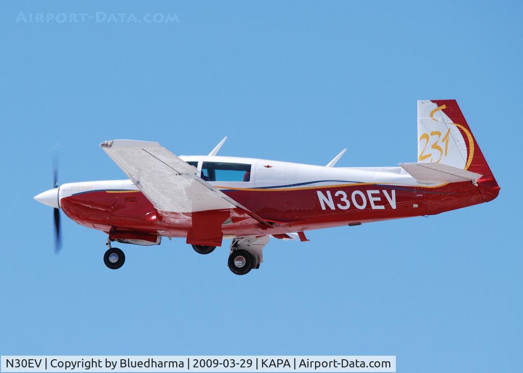 N30EV, 1982 Mooney M20K C/N 25-0708, On final approach to 17L.