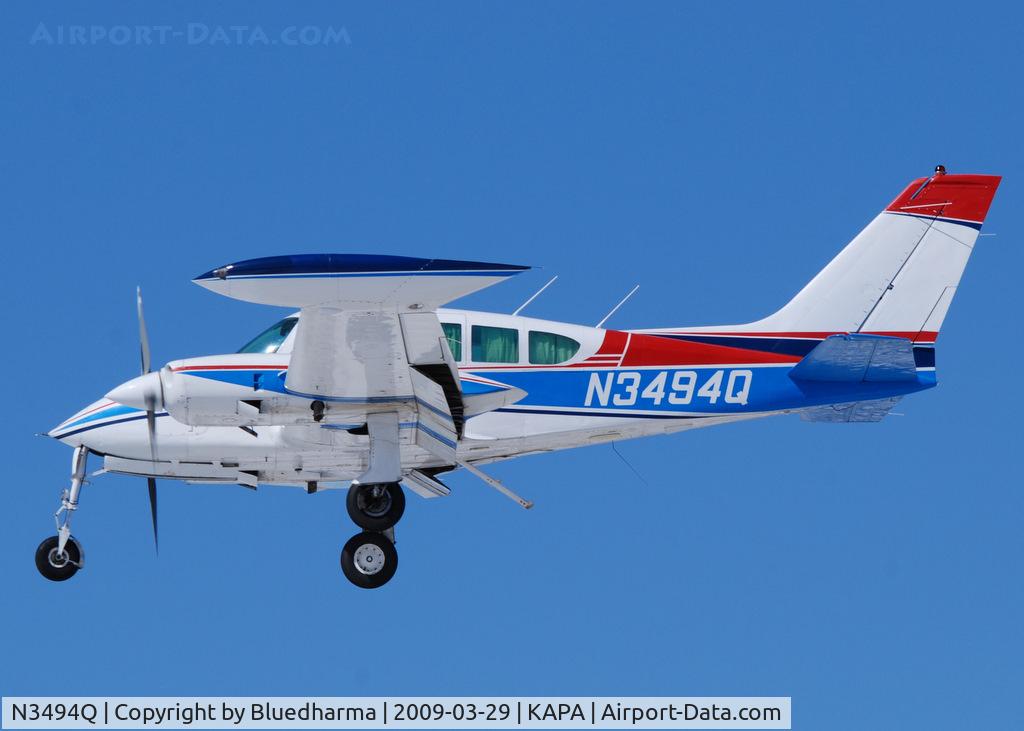 N3494Q, 1967 Cessna 320E Executive Skyknight C/N 320E-0094, On final approach to 17L.