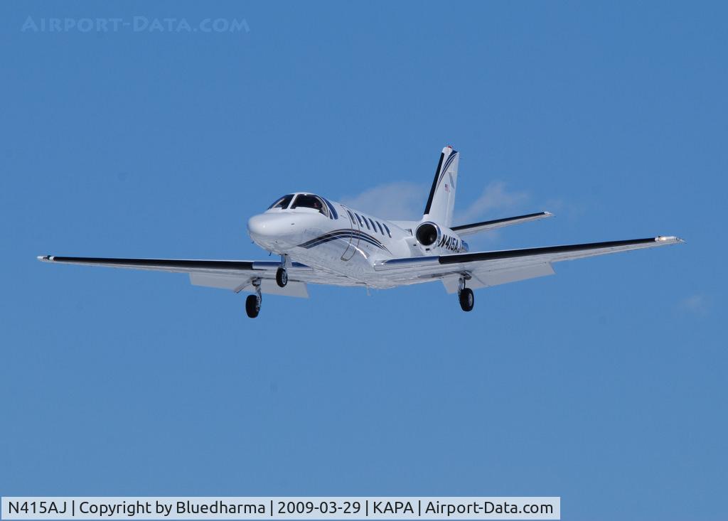 N415AJ, 1990 Cessna 550 Citation II C/N 5500600, On final approach to 17L.