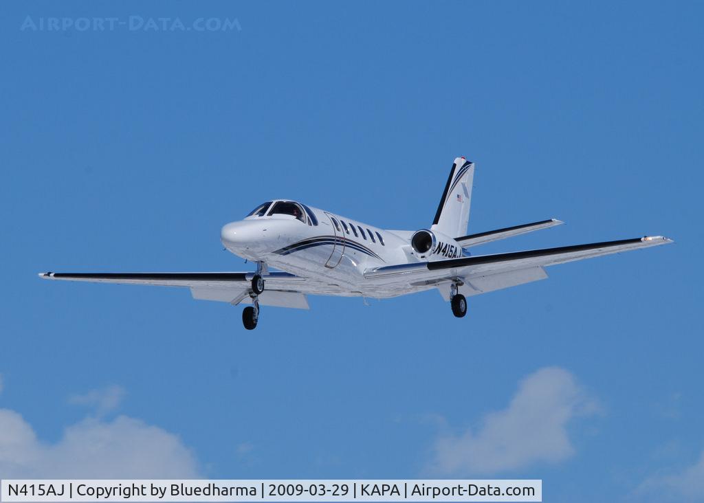 N415AJ, 1990 Cessna 550 Citation II C/N 5500600, On final approach to 17L.