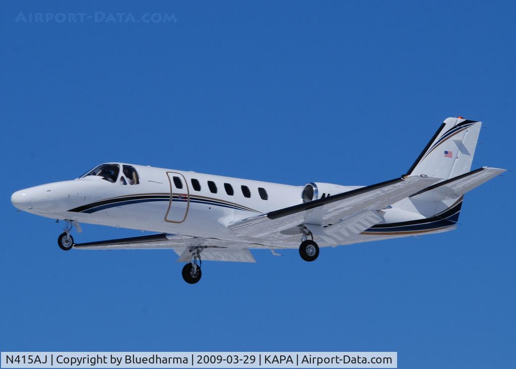 N415AJ, 1990 Cessna 550 Citation II C/N 5500600, On final approach to 17L.
