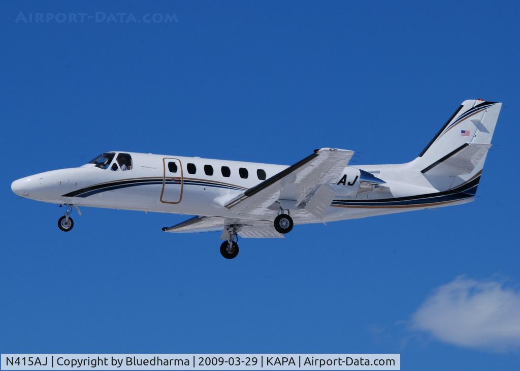 N415AJ, 1990 Cessna 550 Citation II C/N 5500600, On final approach to 17L.