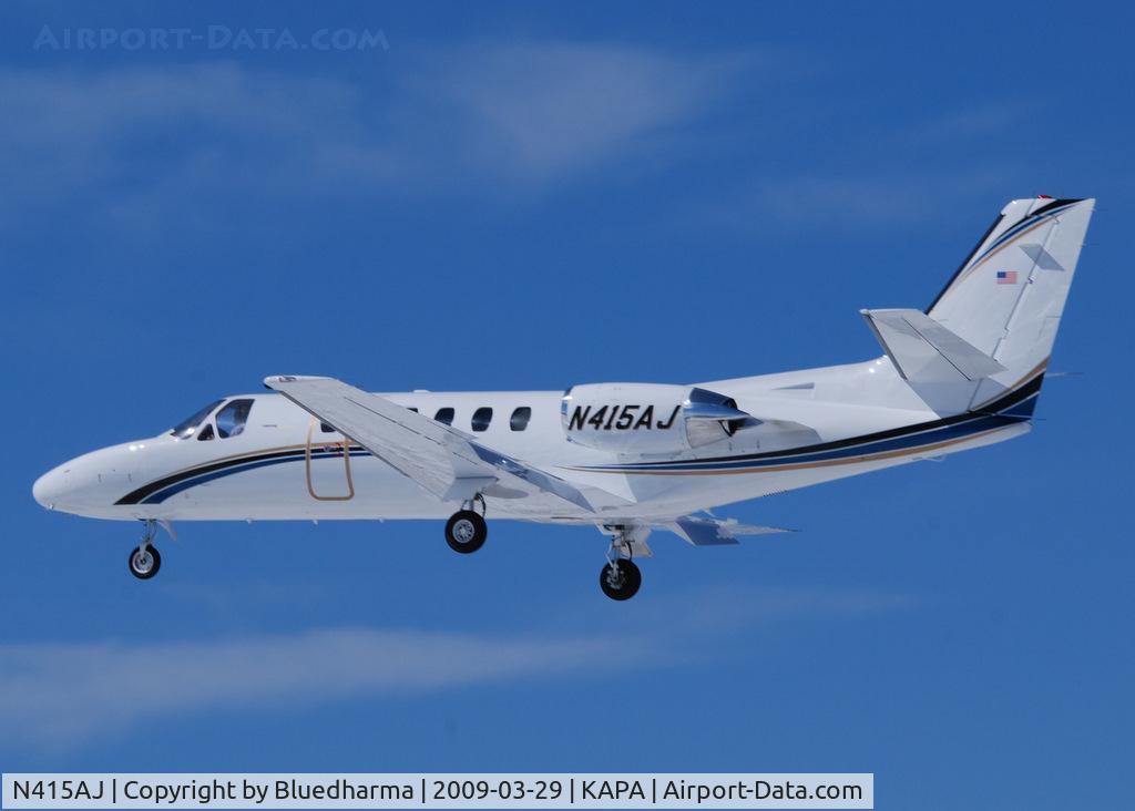 N415AJ, 1990 Cessna 550 Citation II C/N 5500600, On final approach to 17L.