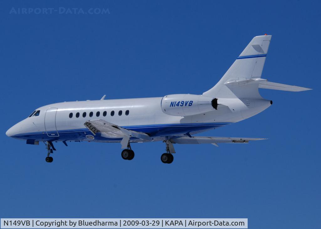 N149VB, 1997 Dassault Falcon 2000 C/N 53, On final approach to 17L.