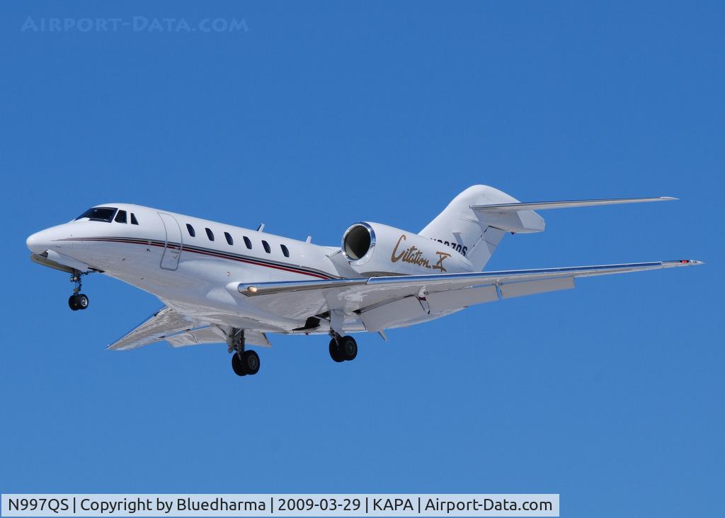 N997QS, 2002 Cessna 750 Citation X C/N 750-0208, On final approach to 17L.