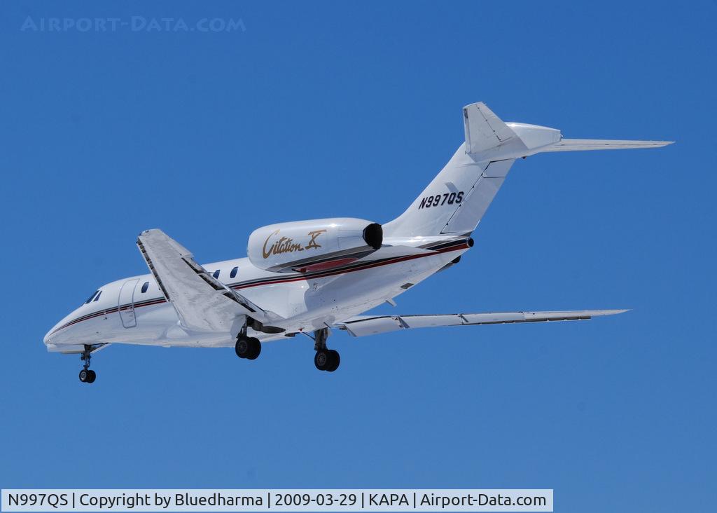 N997QS, 2002 Cessna 750 Citation X C/N 750-0208, On final approach to 17L.