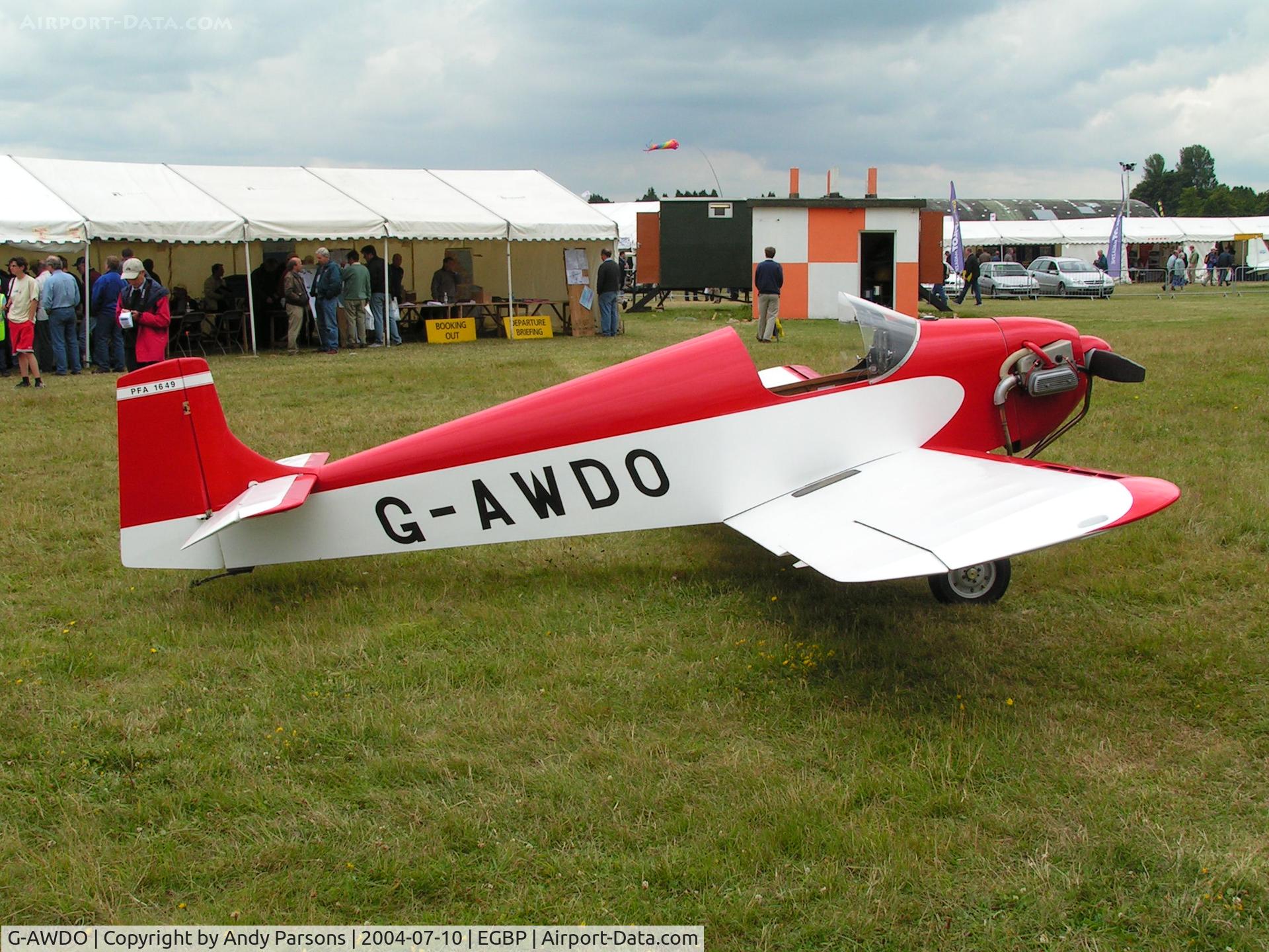 G-AWDO, 1969 Druine D.31 Turbulent C/N PFA 1649, AT kemble PFA Rallye 2004