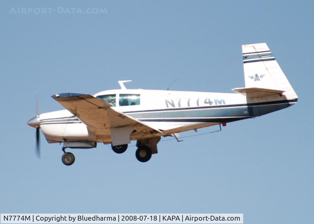 N7774M, 1974 Mooney M20C Ranger C/N 20-0020, On final approach to 17L.