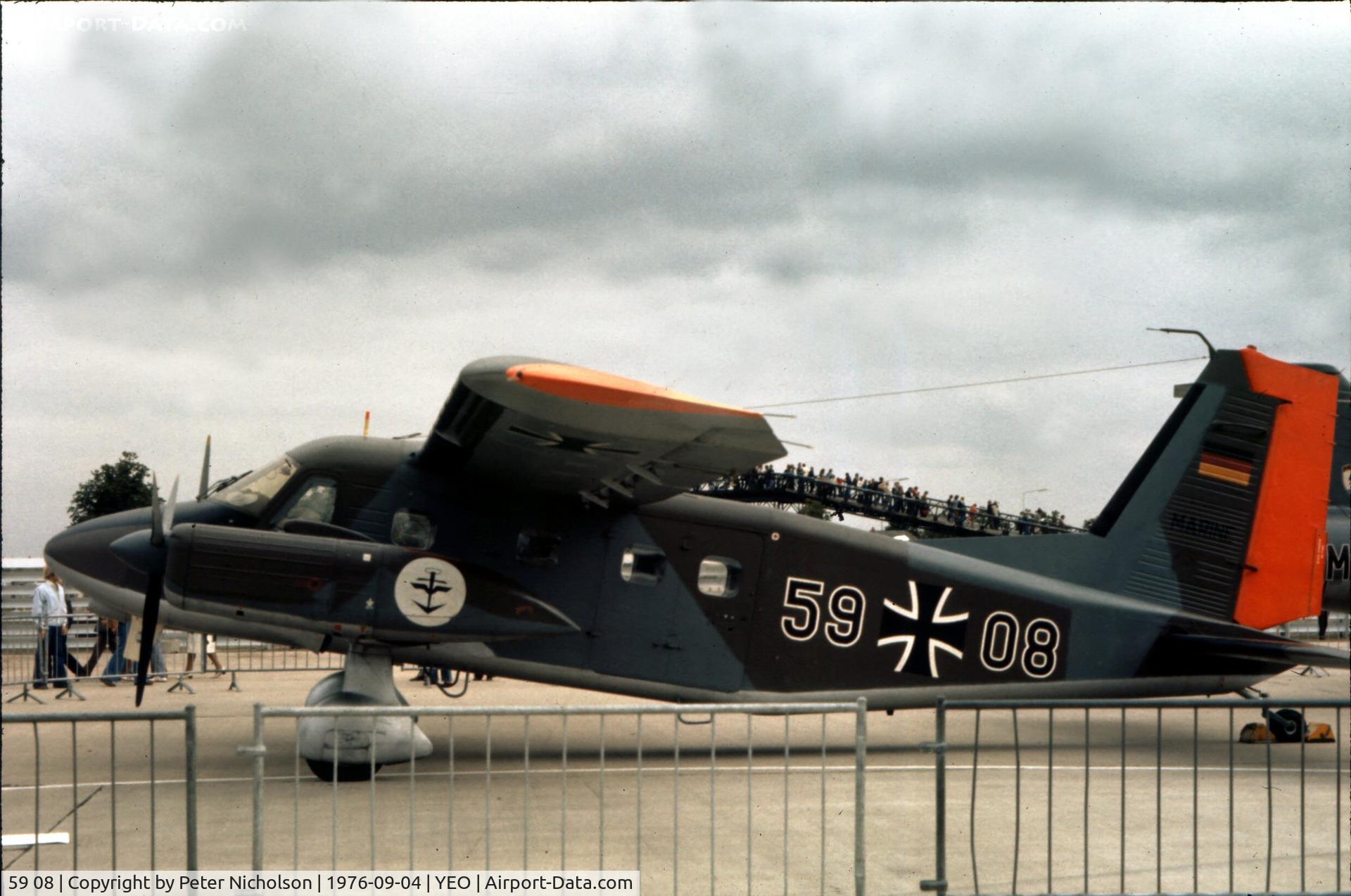 59 08, Dornier Do-28D-2 Skyservant C/N 4183, Do.28D-2 Skyservant 59+08 of MFG-5 at the 1976 Yeovilton Air Day.