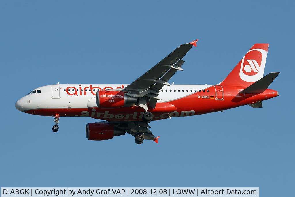 D-ABGK, 2008 Airbus A319-112 C/N 3447, Air Berlin A319