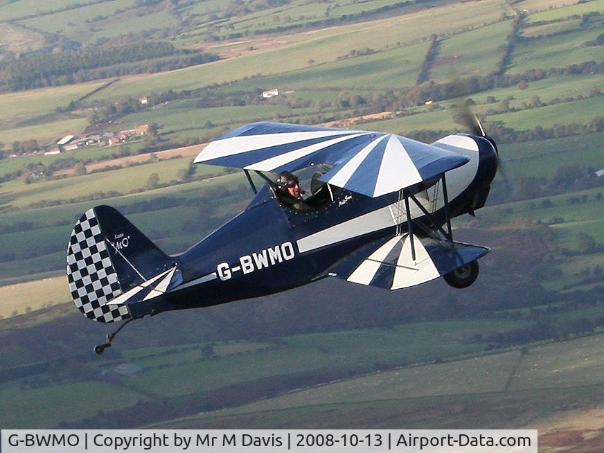 G-BWMO, 1977 Oldfield Baby Great Lakes C/N JAL.3, Flight from Leics A/F to RAF Cosford