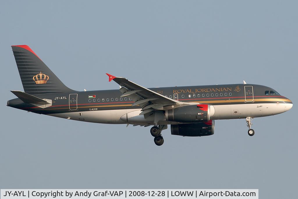 JY-AYL, 2008 Airbus A319-132 C/N 3428, Royal Jordanian A319