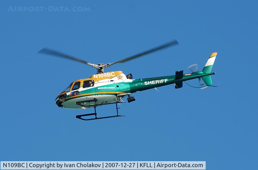 N109BC, 1993 Eurocopter AS-350B-2 Ecureuil Ecureuil C/N 2753, Broward county sheriff