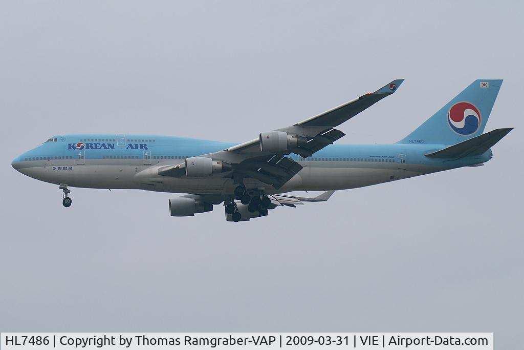 HL7486, 1992 Boeing 747-4B5 C/N 26396, Korean Air Boeing 747-400