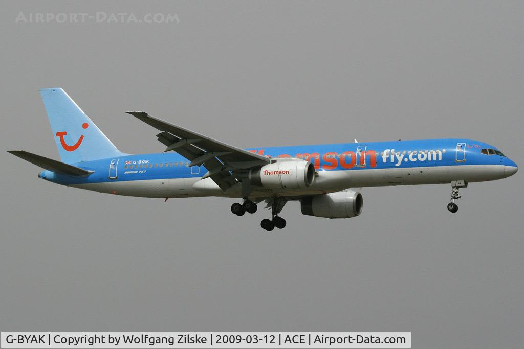 G-BYAK, 1993 Boeing 757-204 C/N 26267, visitor
