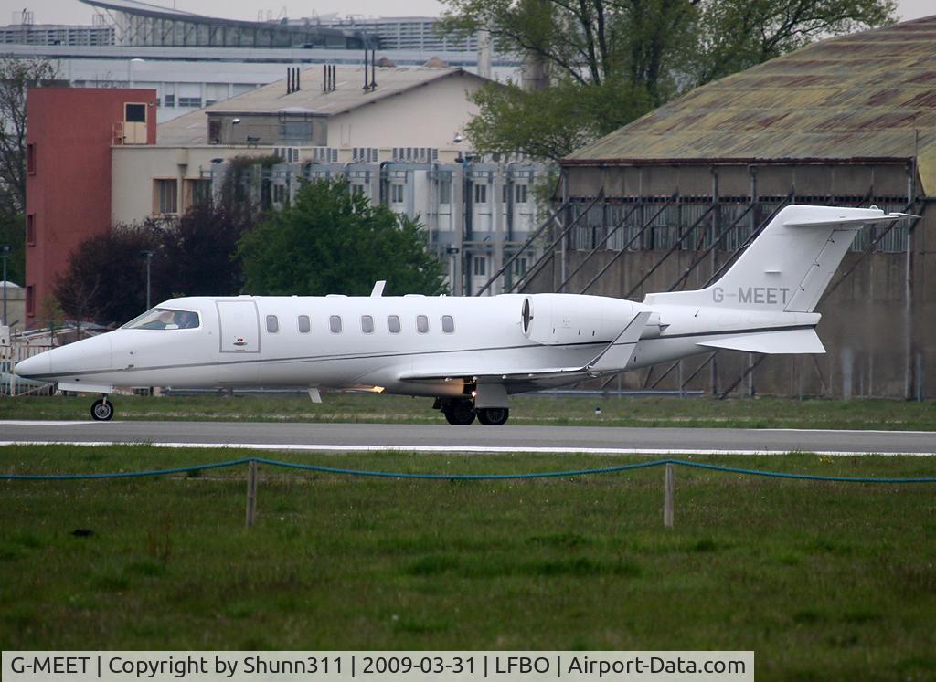 G-MEET, 2006 Learjet 45 C/N 45-2054, Lining up rwy 32R for departure...