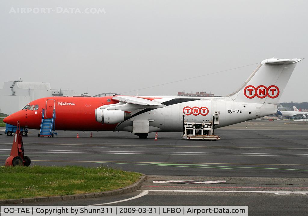 OO-TAE, 1990 British Aerospace BAe-146-300QT Quiet Trader C/N E3182, Parked at the old terminal...