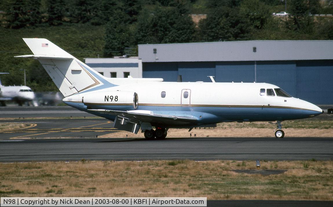 N98, 1989 British Aerospace BAe.125 Series 800A C/N 258156, KBFI