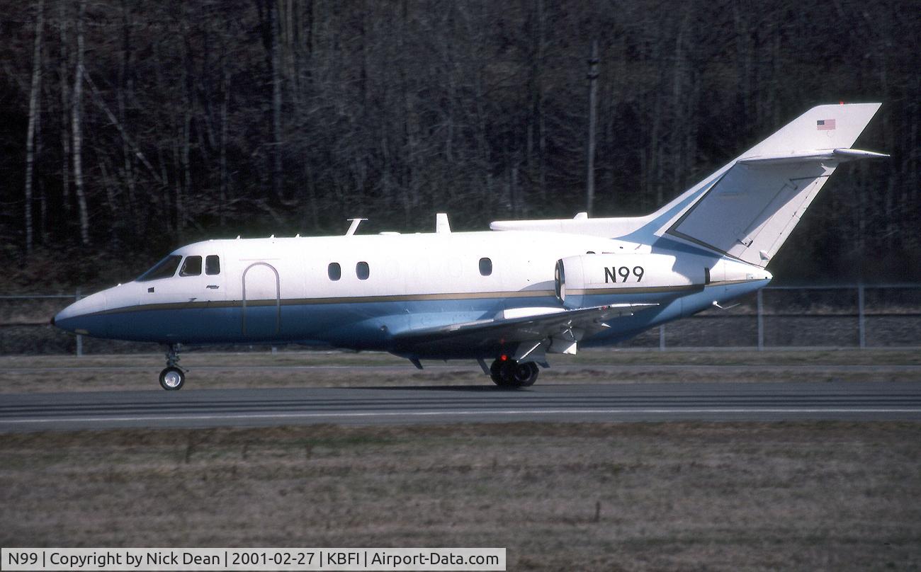 N99, 1990 British Aerospace BAe.125 C-29A C/N 258158, KBFI