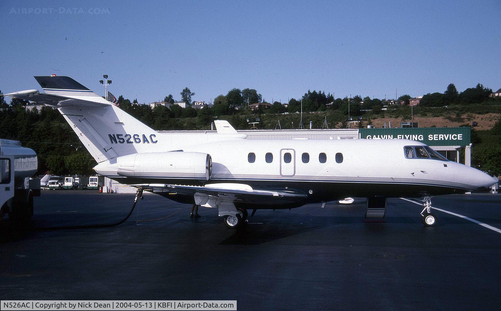 N526AC, British Aerospace BAe.125 Series 800A C/N 258169, KBFI