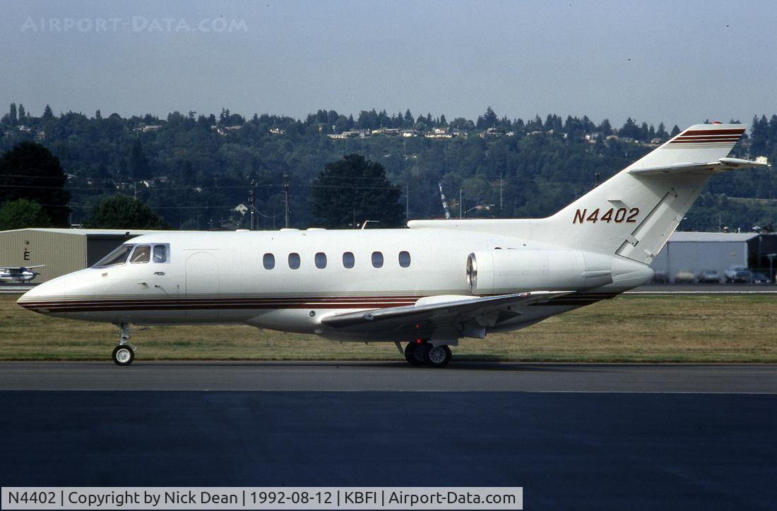 N4402, 1991 British Aerospace BAe.125 Series 800A C/N 258199, KBFI C/N 258199