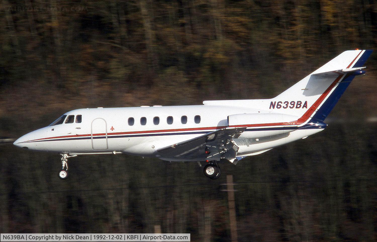N639BA, 1991 British Aerospace BAe.125-800A C/N 258207, KBFI