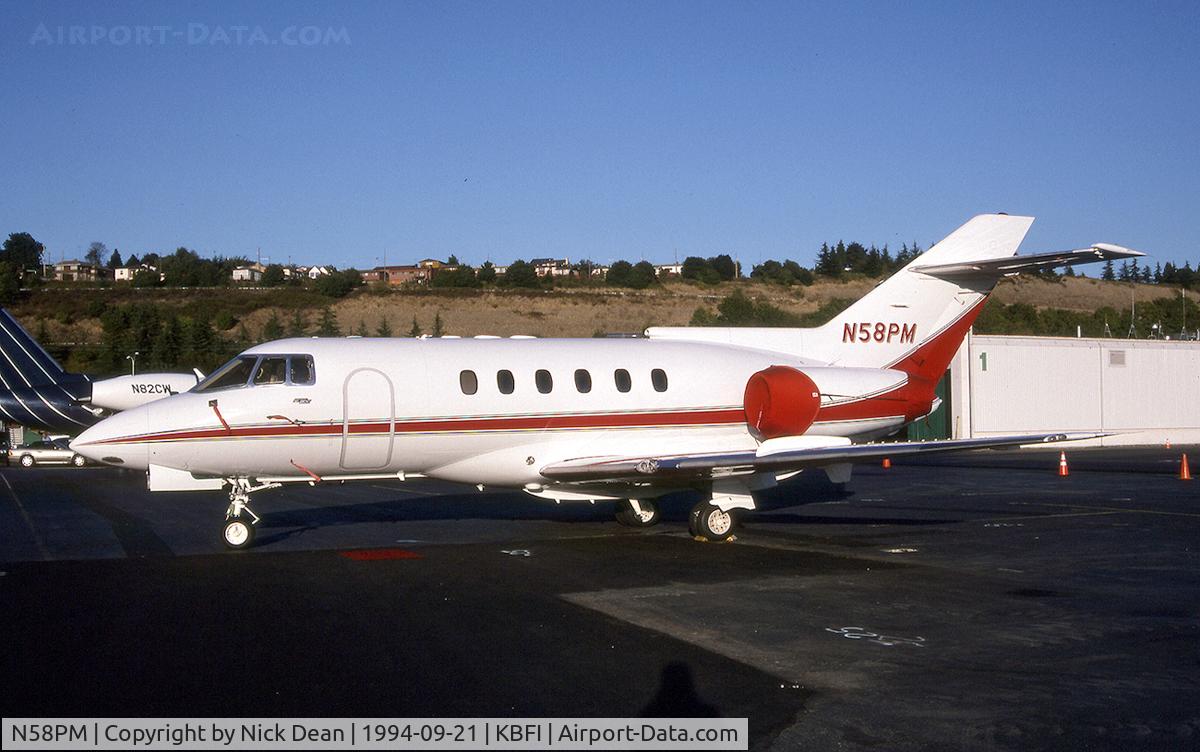 N58PM, 1992 British Aerospace BAe.125-800A C/N 258220, KBFI